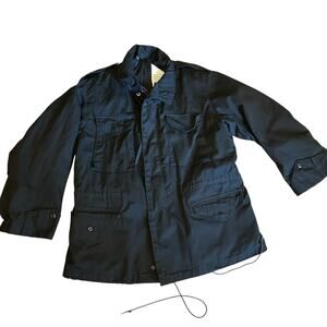 VTG ALPHA INDUSTRIES FIELD JACKET Black Cold Weather Coat Large  M 65 Hooded USA